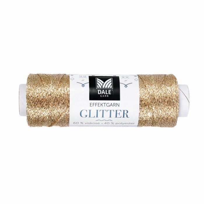 Glitter Effektgarn Gull