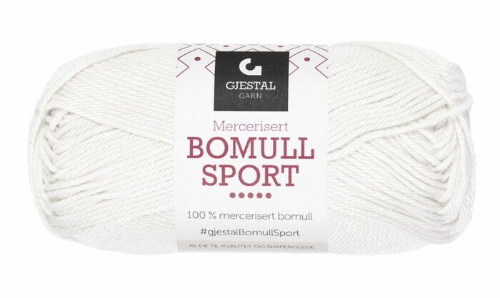 Bomull Sport Hvit - 302